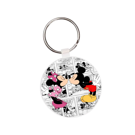 Mickey & Minnie comic strips KEYCHAIN