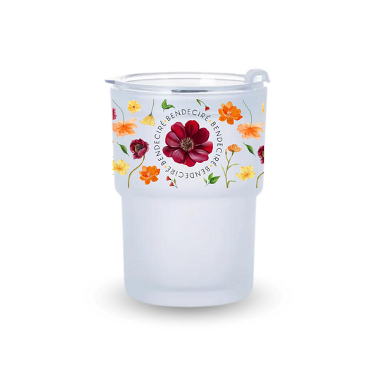 Bendeciré 13OZ GLASS TUMBLER WITH LID