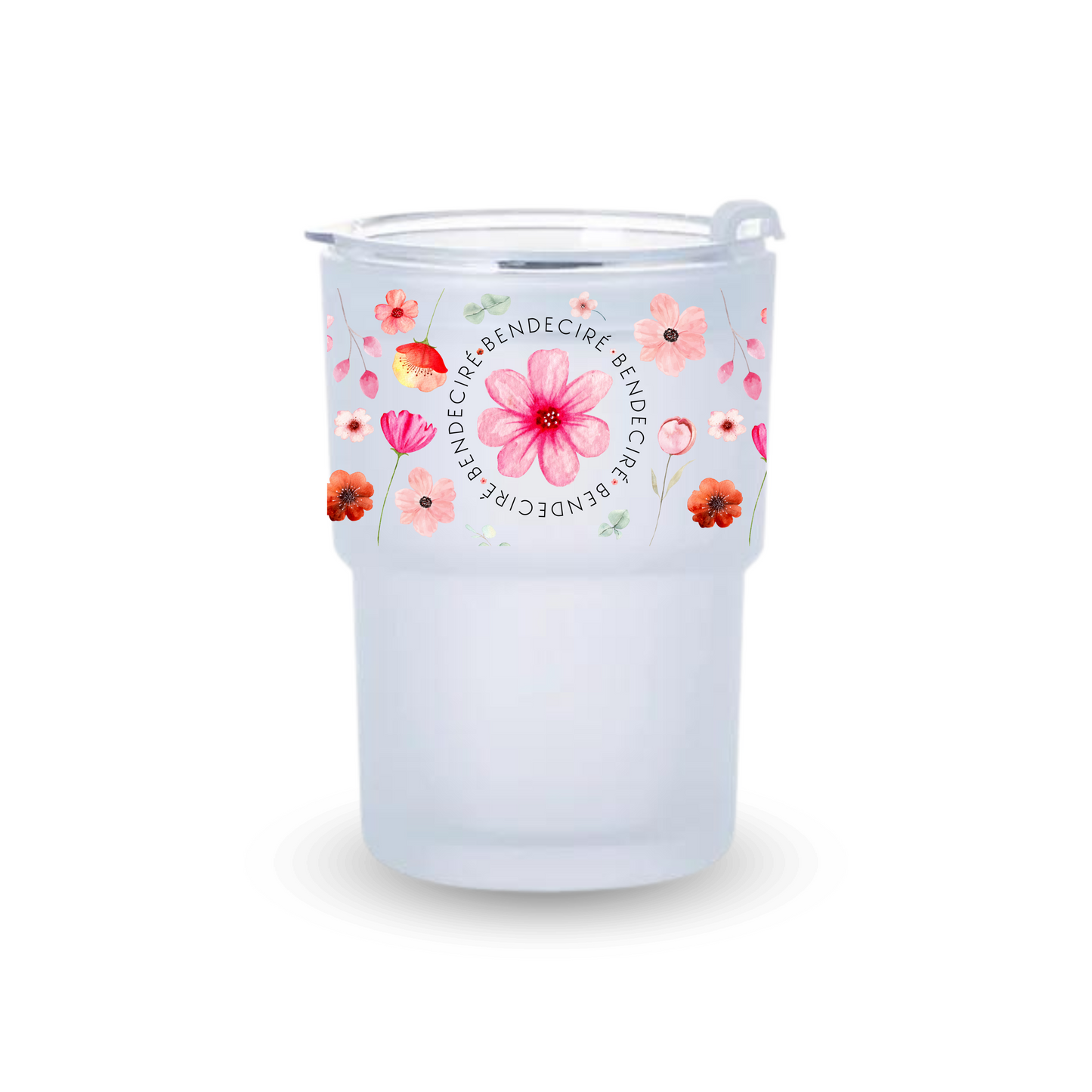 Bendeciré 13OZ GLASS TUMBLER WITH LID