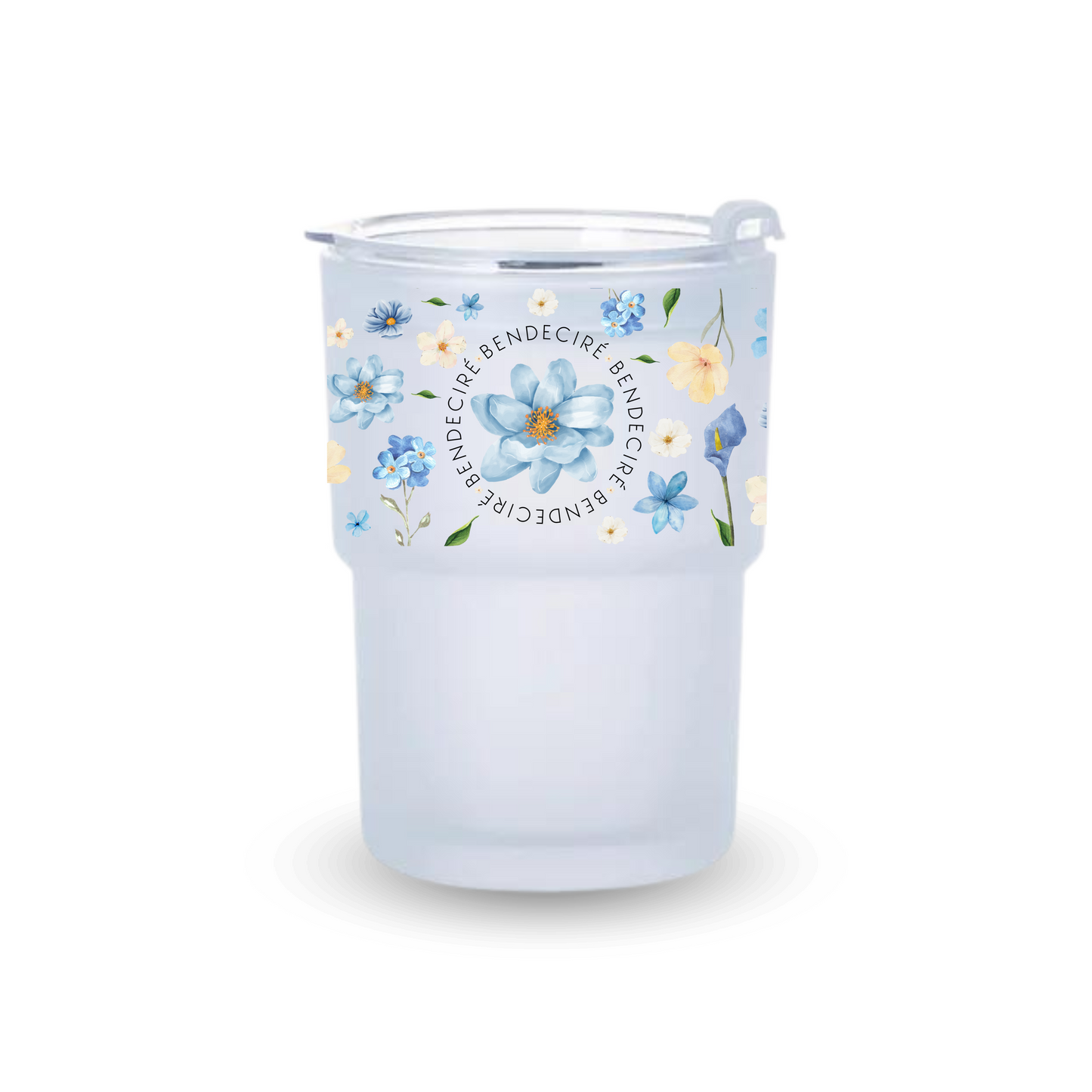 Bendeciré 13OZ GLASS TUMBLER WITH LID