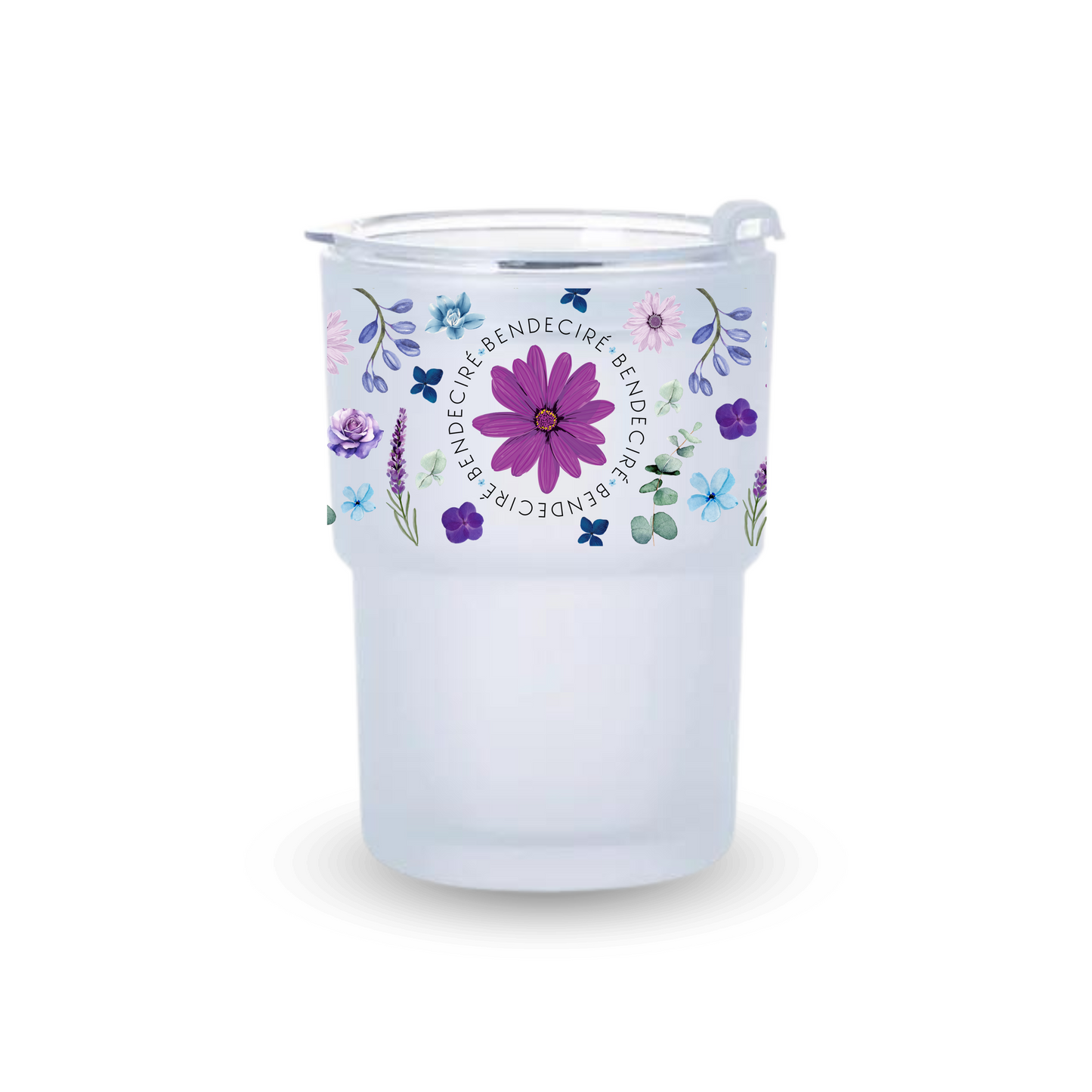 Bendeciré 13OZ GLASS TUMBLER WITH LID