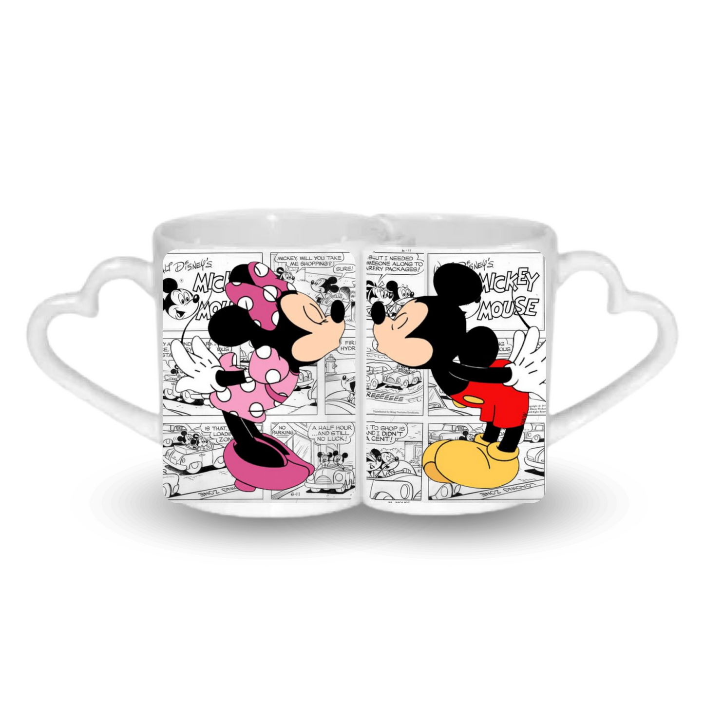 Mickey & Minnie comic strips 11OZ WHITE COUPLE MUG